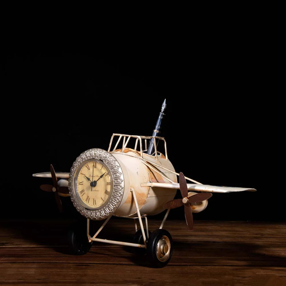 Vintage Airplane Clock