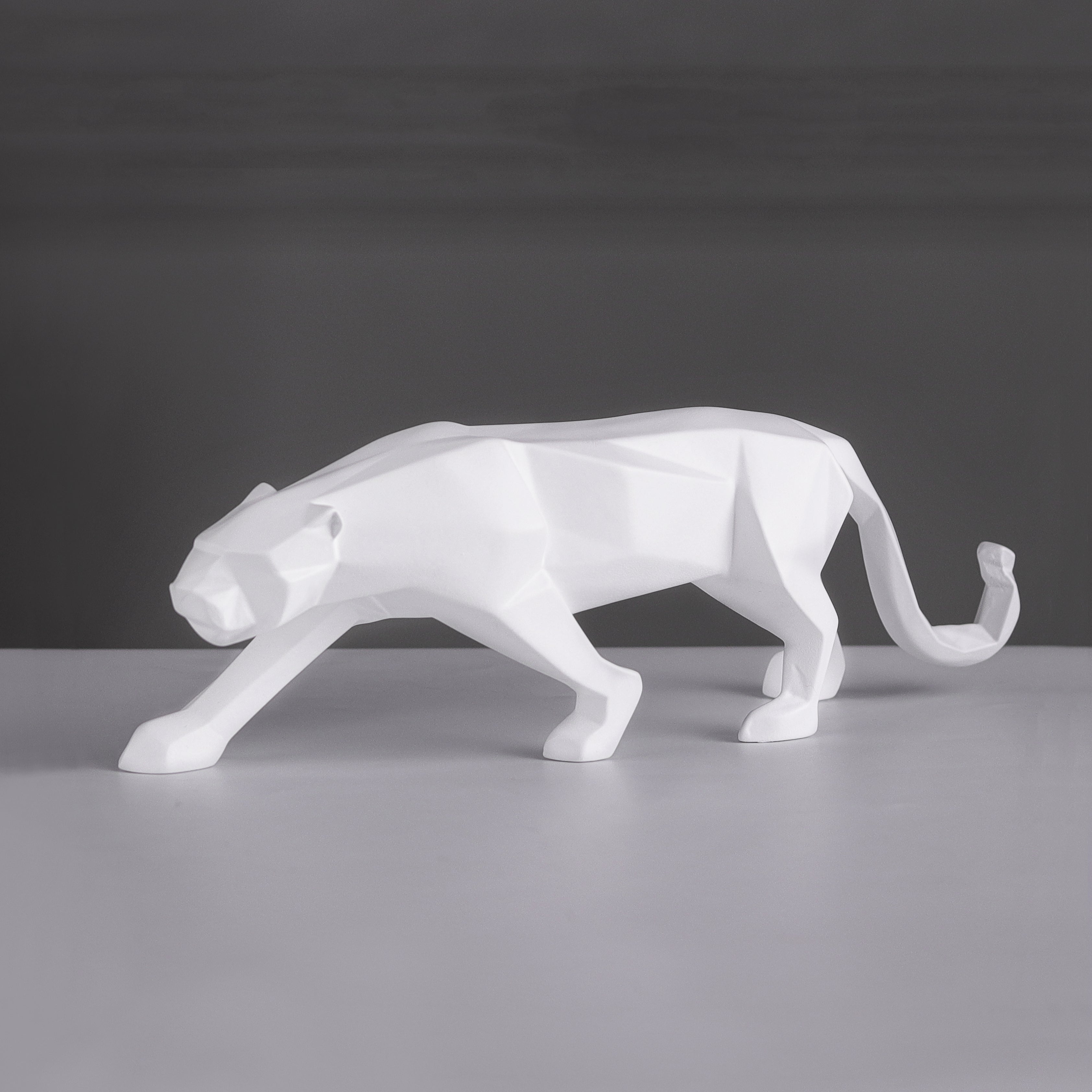 Modern Art Geometric Jaguar Figurine