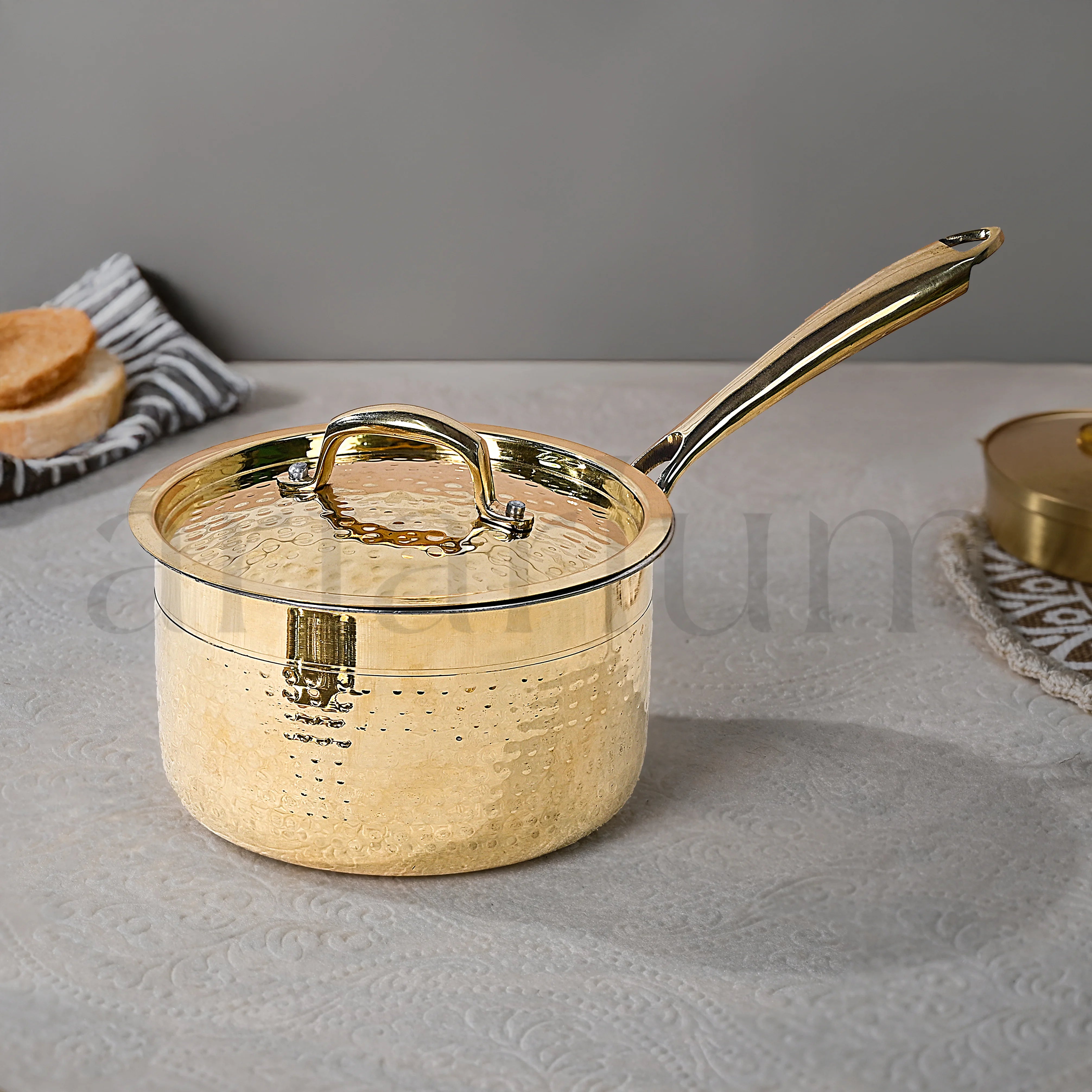 Brass Sauce Pan With Lid