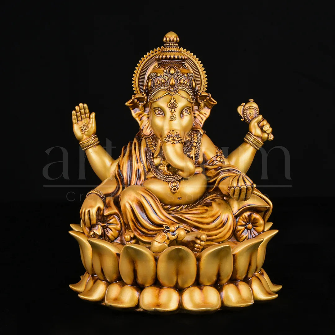 Ganpati Bappa (Lotus) Car Dashboard