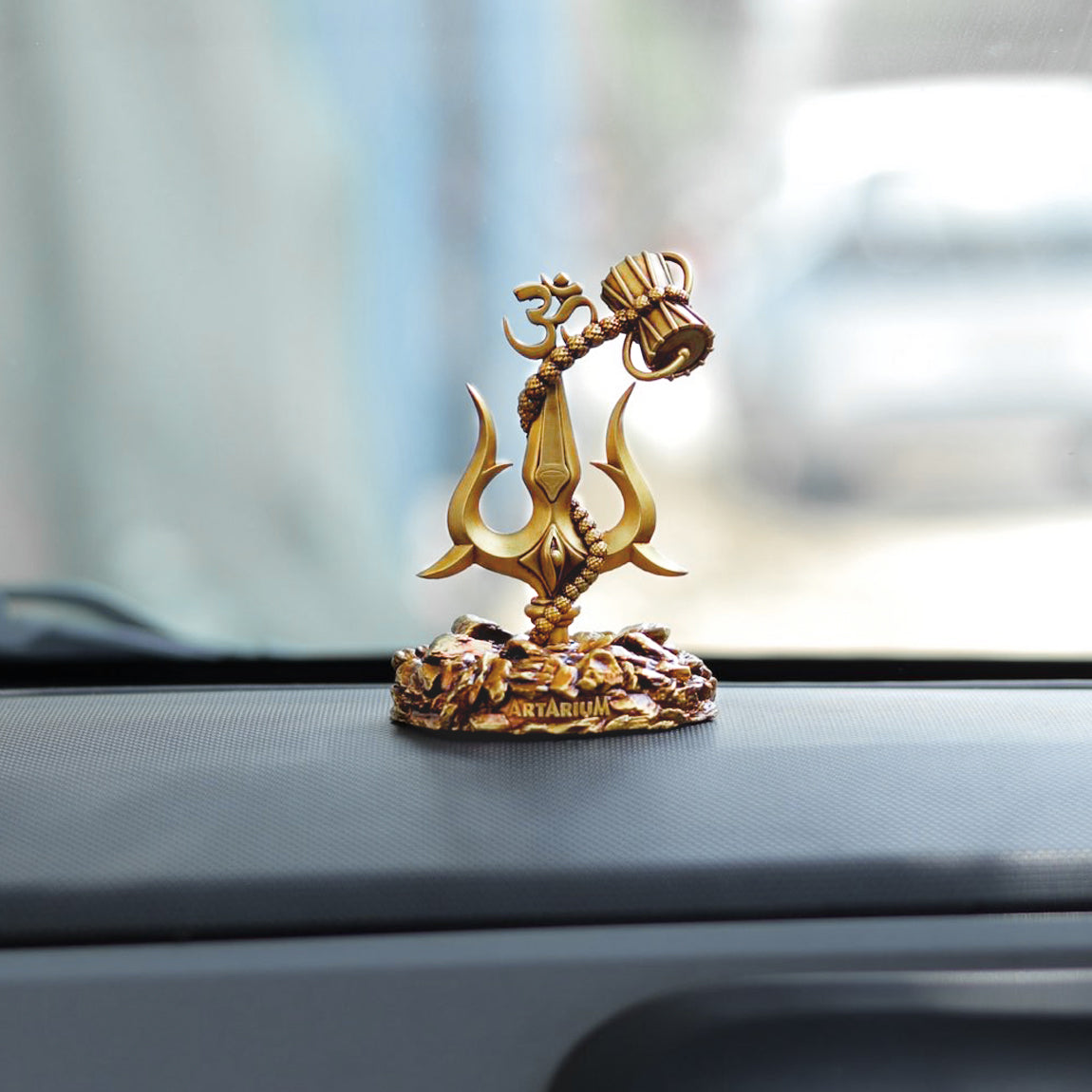 Lord Shiva Trishul With Damru Car Dashboard