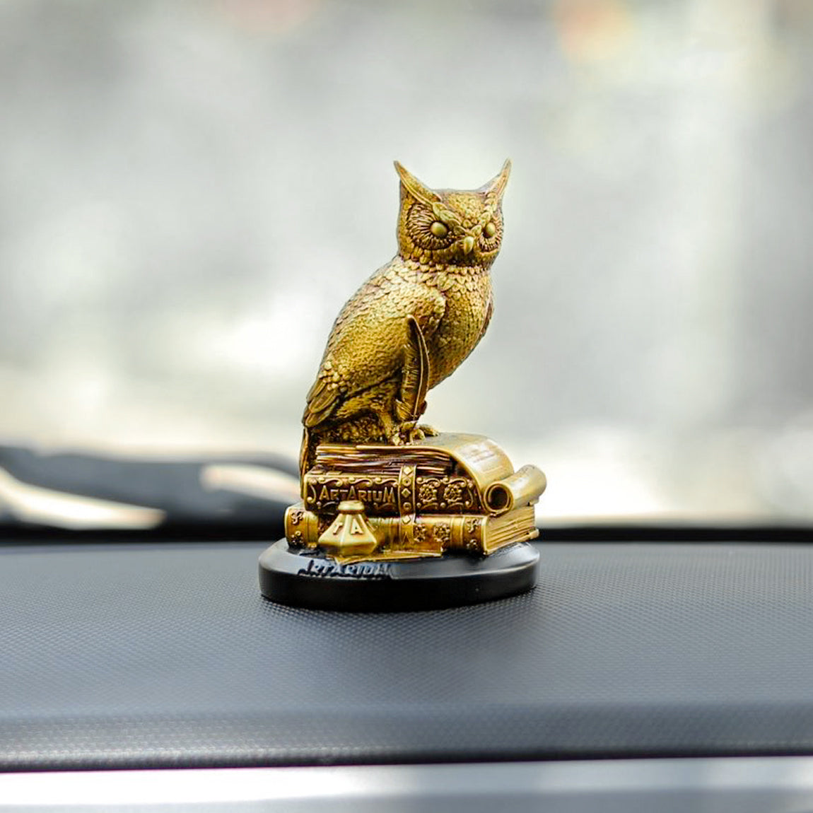 Antique Owl of Wisdom Car Dashboard
