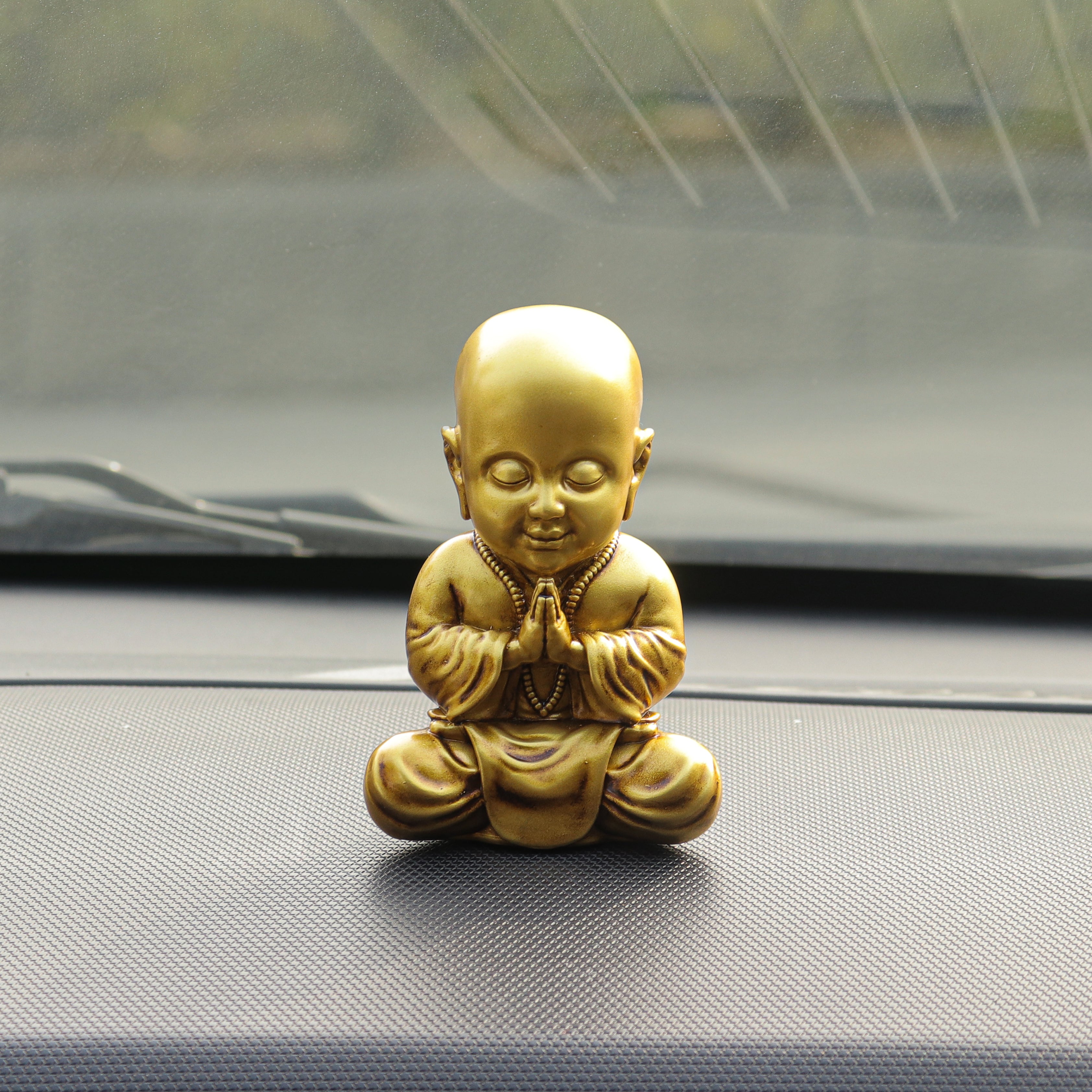 Meditating Baby Monk Car Dashboard