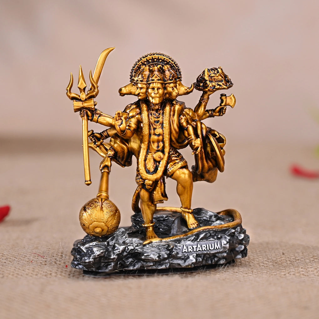 Standing Panchmukhi Hanuman Car Dashboard Idol