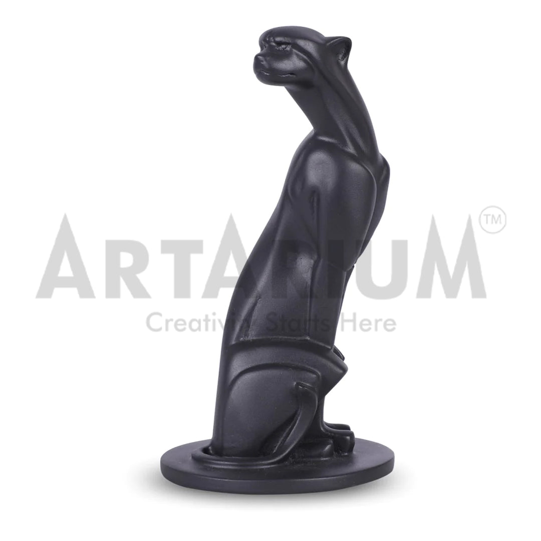 Abstract Art Sitting Panther Figurine
