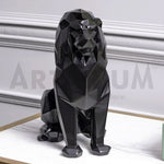 Load image into Gallery viewer, Stylized Geometric Sitting Lion Figurine