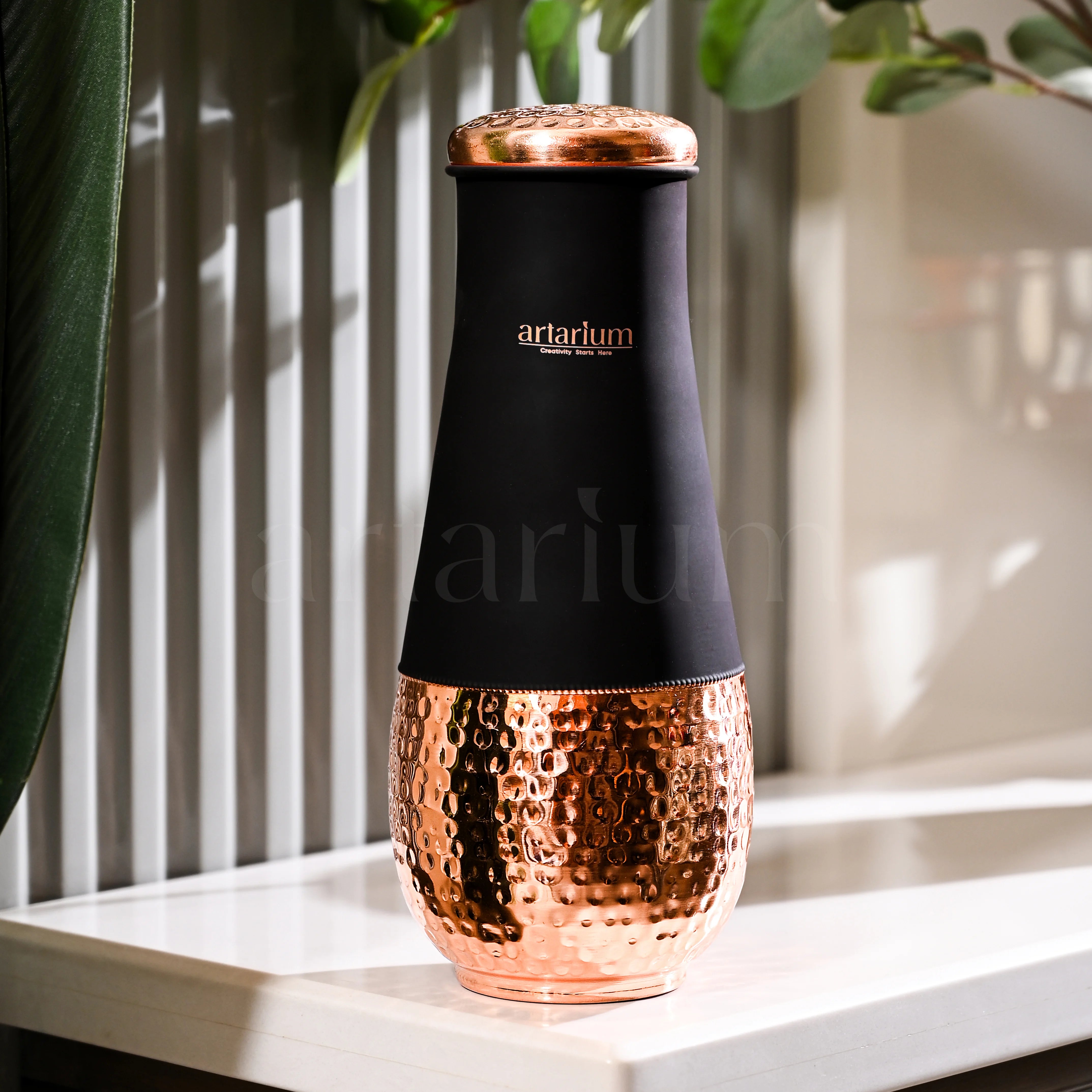 Tulip Copper Water Jar