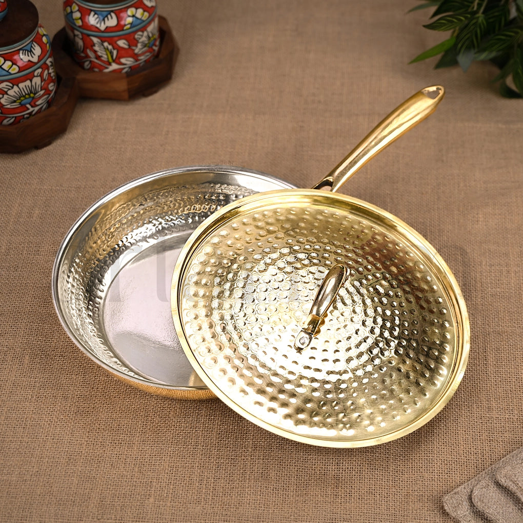 Brass Frying Pan with Lid