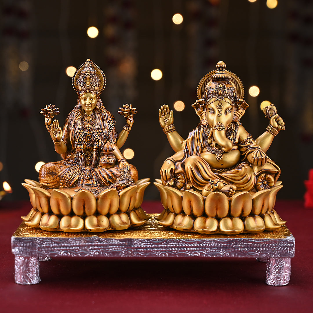 Dhanlaxmi Ganpati Bappa Murti (Lotus)