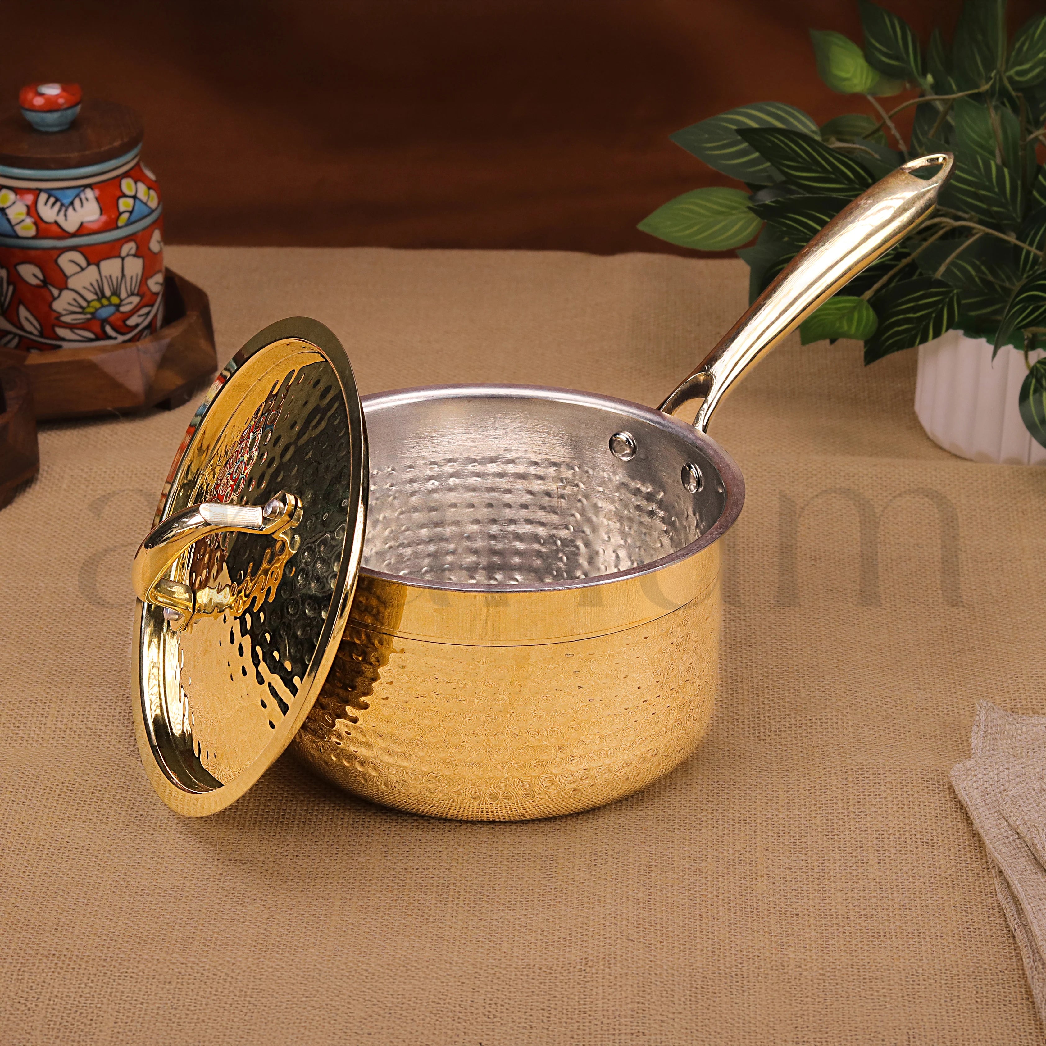 Brass Sauce Pan With Lid