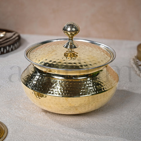 Brass Degchi/Patili with Lid - Hover