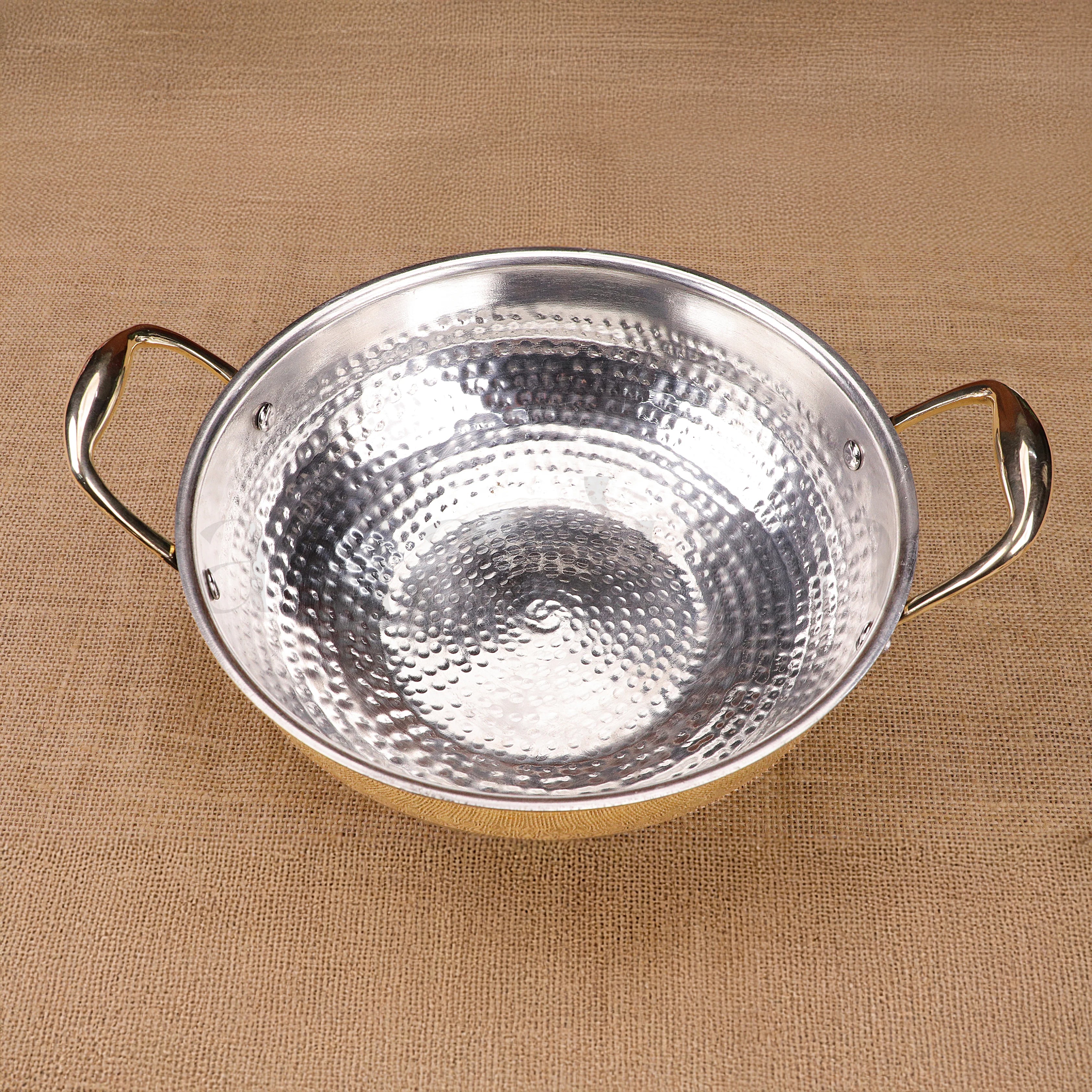 Brass Kadai with Kalai and Lid
