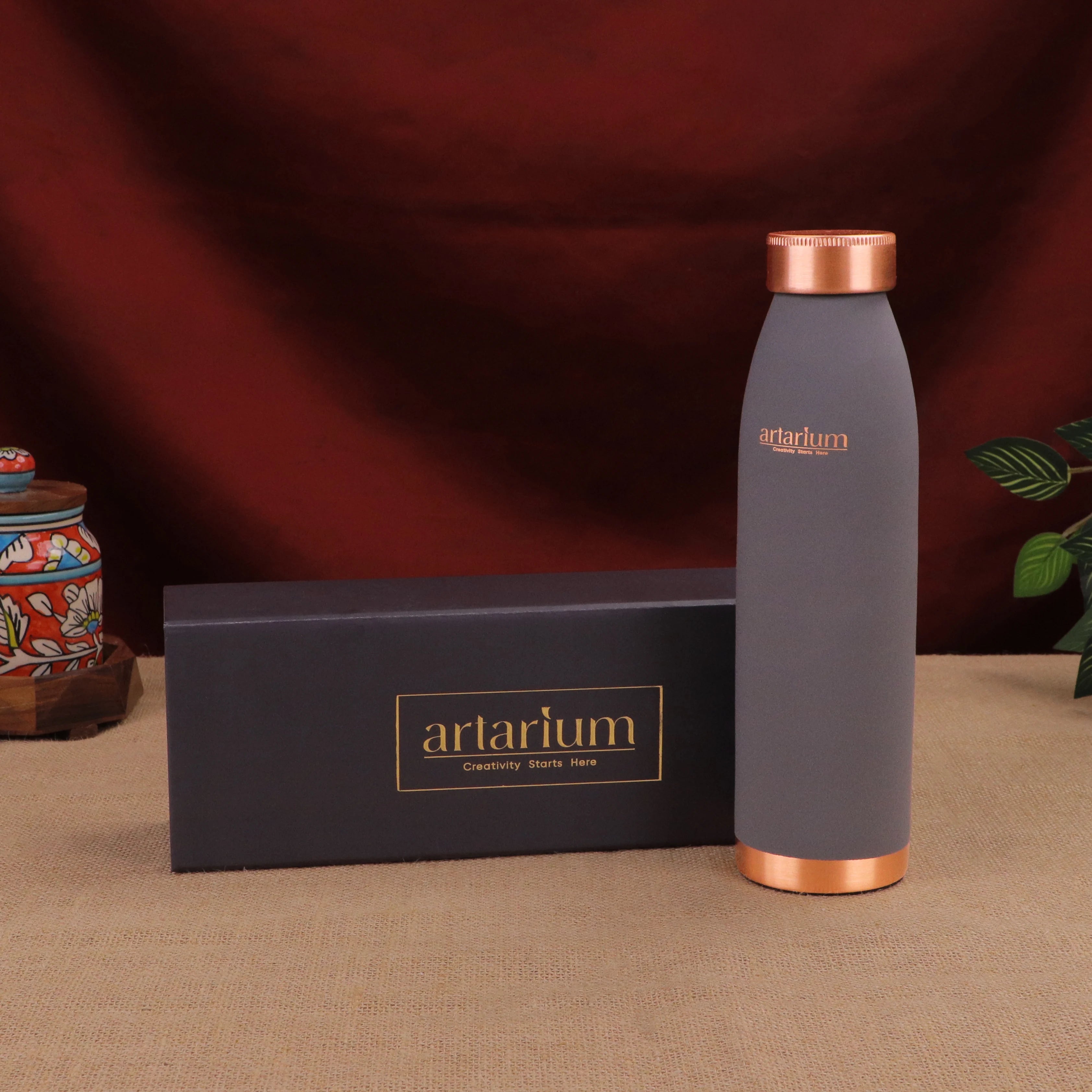 Eco-Friendly Copper Water Bottle With Gift Box